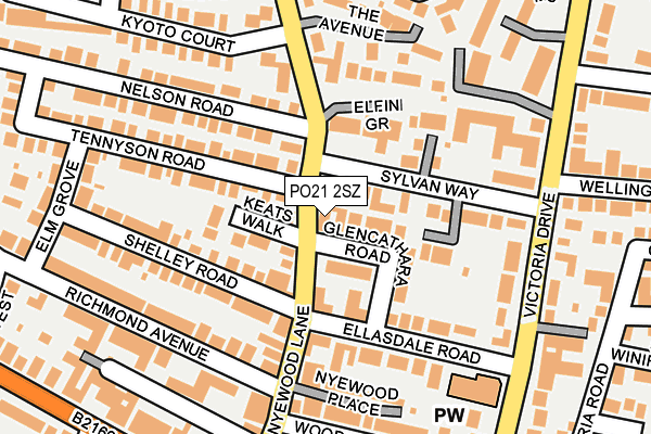 PO21 2SZ map - OS OpenMap – Local (Ordnance Survey)