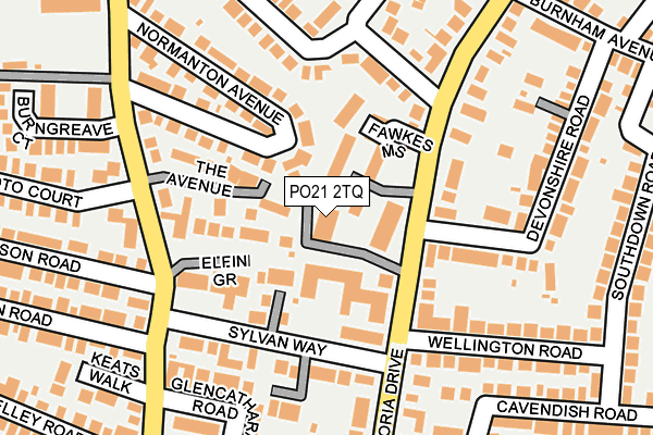 PO21 2TQ map - OS OpenMap – Local (Ordnance Survey)