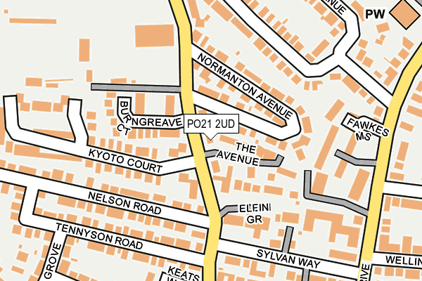 PO21 2UD map - OS OpenMap – Local (Ordnance Survey)