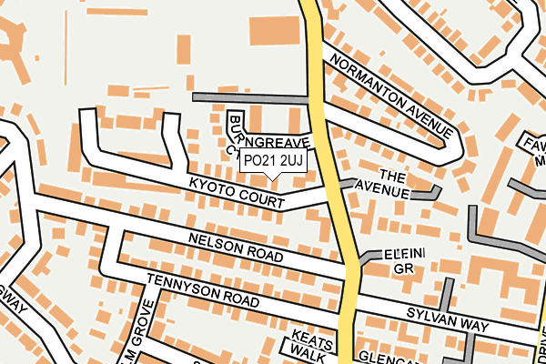 PO21 2UJ map - OS OpenMap – Local (Ordnance Survey)