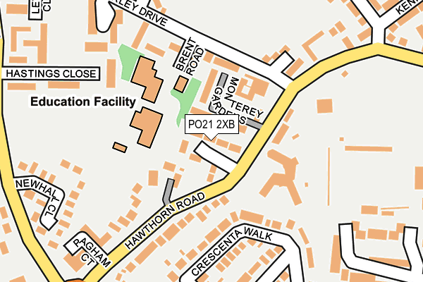 PO21 2XB map - OS OpenMap – Local (Ordnance Survey)