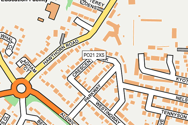 PO21 2XS map - OS OpenMap – Local (Ordnance Survey)