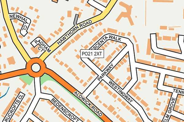 PO21 2XT map - OS OpenMap – Local (Ordnance Survey)