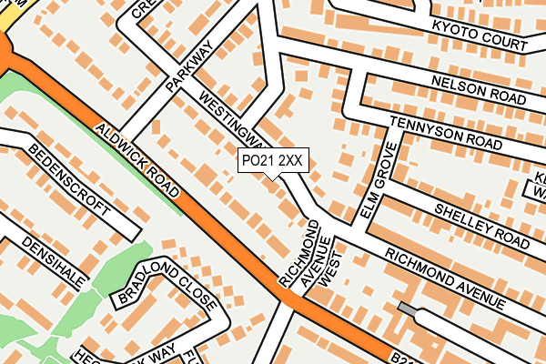 PO21 2XX map - OS OpenMap – Local (Ordnance Survey)