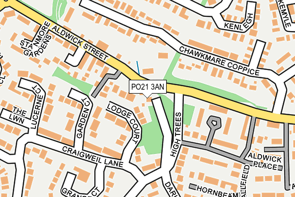 PO21 3AN map - OS OpenMap – Local (Ordnance Survey)
