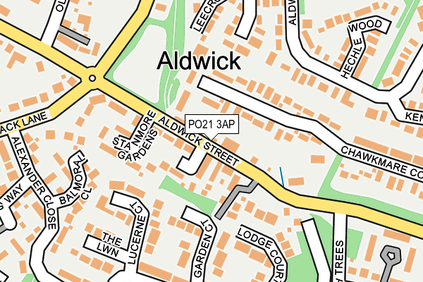 PO21 3AP map - OS OpenMap – Local (Ordnance Survey)