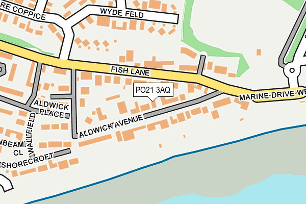 PO21 3AQ map - OS OpenMap – Local (Ordnance Survey)