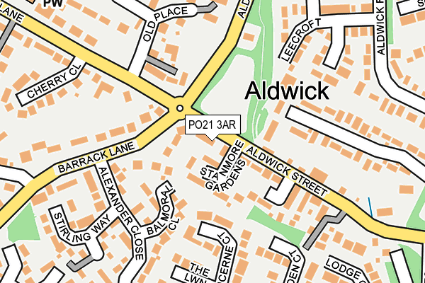 PO21 3AR map - OS OpenMap – Local (Ordnance Survey)