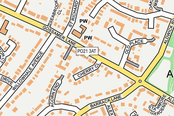 PO21 3AT map - OS OpenMap – Local (Ordnance Survey)