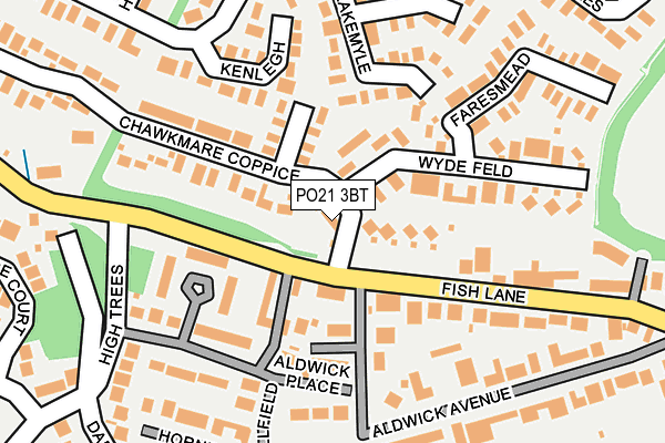 PO21 3BT map - OS OpenMap – Local (Ordnance Survey)