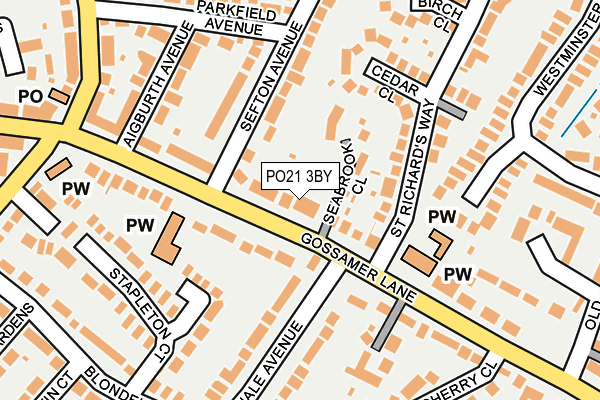 PO21 3BY map - OS OpenMap – Local (Ordnance Survey)