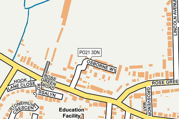 PO21 3DN map - OS OpenMap – Local (Ordnance Survey)