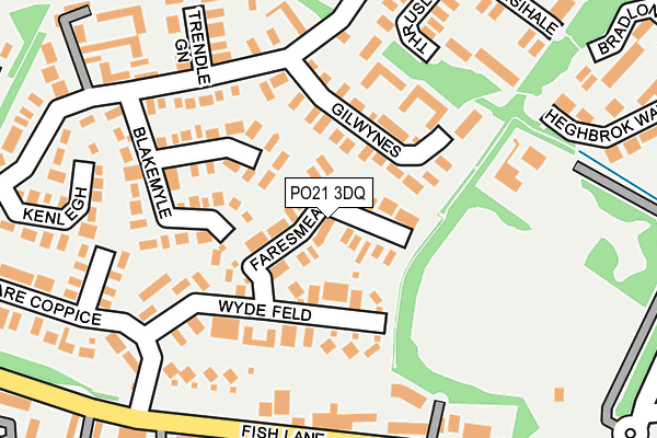 PO21 3DQ map - OS OpenMap – Local (Ordnance Survey)