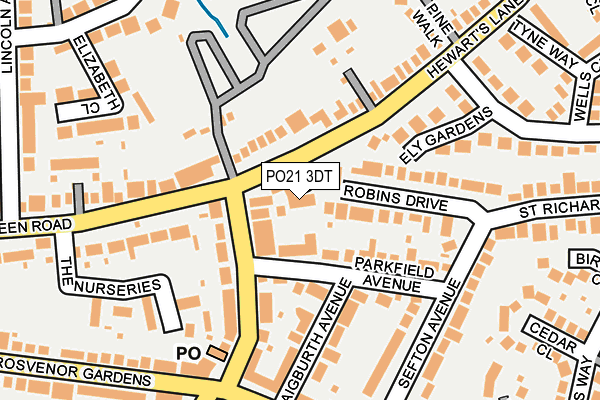 PO21 3DT map - OS OpenMap – Local (Ordnance Survey)