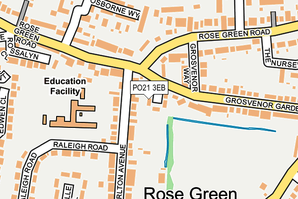 PO21 3EB map - OS OpenMap – Local (Ordnance Survey)