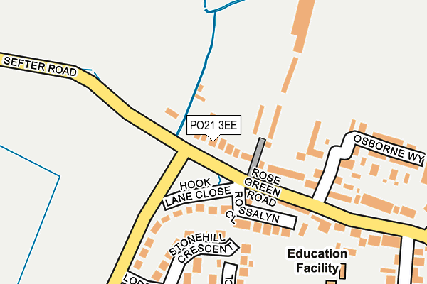 PO21 3EE map - OS OpenMap – Local (Ordnance Survey)