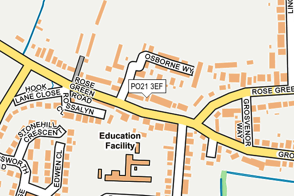 PO21 3EF map - OS OpenMap – Local (Ordnance Survey)