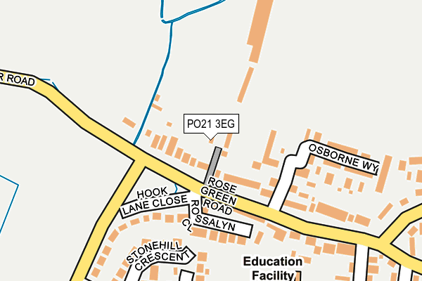 PO21 3EG map - OS OpenMap – Local (Ordnance Survey)