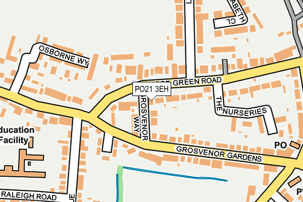 PO21 3EH map - OS OpenMap – Local (Ordnance Survey)