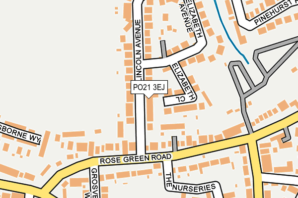 PO21 3EJ map - OS OpenMap – Local (Ordnance Survey)