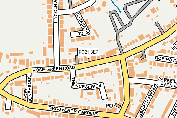 PO21 3EP map - OS OpenMap – Local (Ordnance Survey)