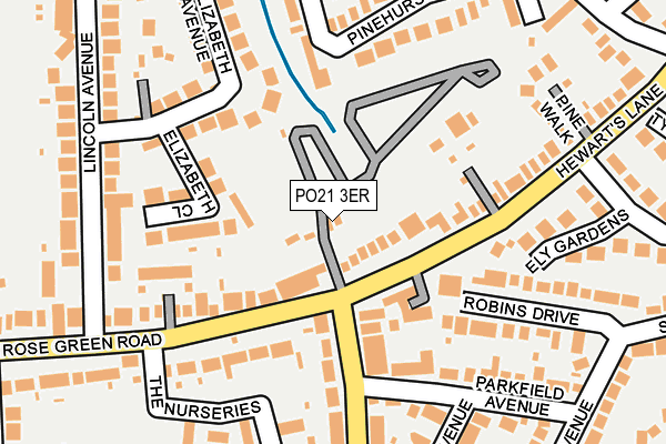 PO21 3ER map - OS OpenMap – Local (Ordnance Survey)