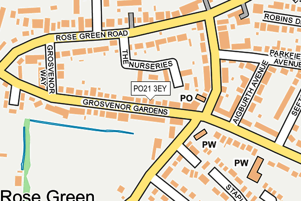 PO21 3EY map - OS OpenMap – Local (Ordnance Survey)