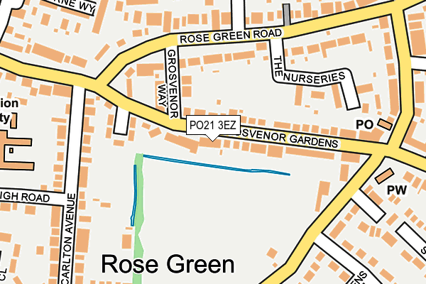PO21 3EZ map - OS OpenMap – Local (Ordnance Survey)