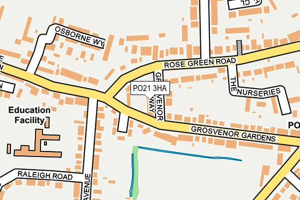 PO21 3HA map - OS OpenMap – Local (Ordnance Survey)