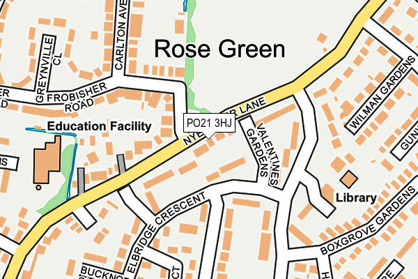 PO21 3HJ map - OS OpenMap – Local (Ordnance Survey)