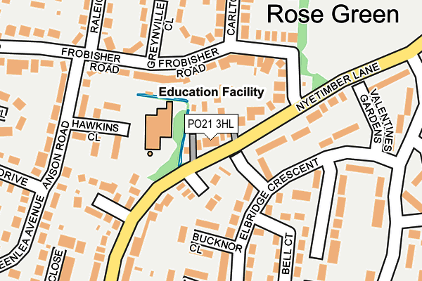 PO21 3HL map - OS OpenMap – Local (Ordnance Survey)