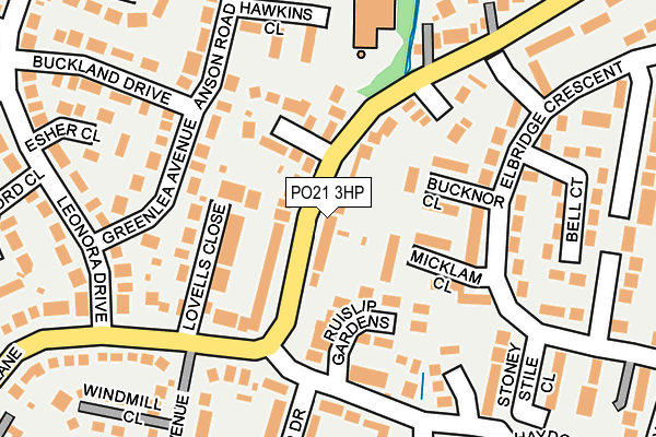 PO21 3HP map - OS OpenMap – Local (Ordnance Survey)