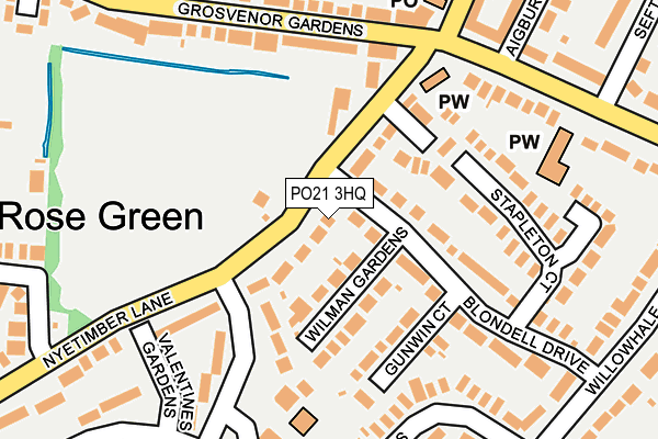 PO21 3HQ map - OS OpenMap – Local (Ordnance Survey)