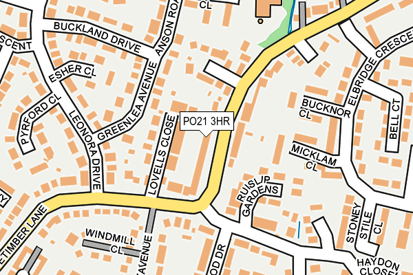 PO21 3HR map - OS OpenMap – Local (Ordnance Survey)