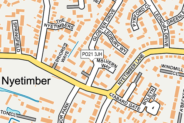 PO21 3JH map - OS OpenMap – Local (Ordnance Survey)