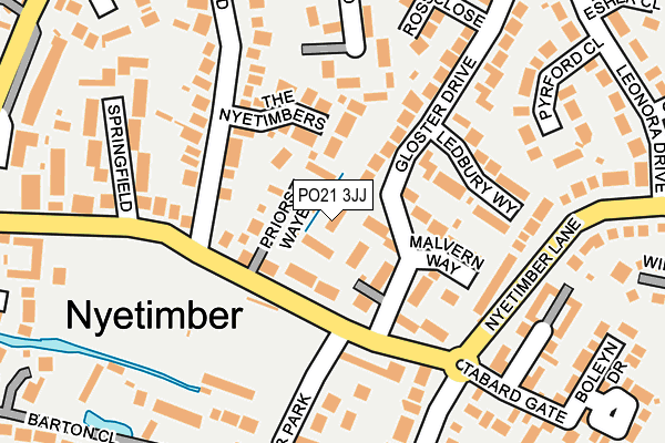 PO21 3JJ map - OS OpenMap – Local (Ordnance Survey)