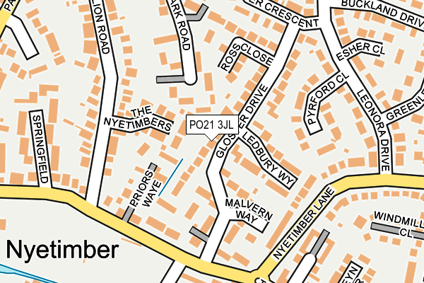 PO21 3JL map - OS OpenMap – Local (Ordnance Survey)