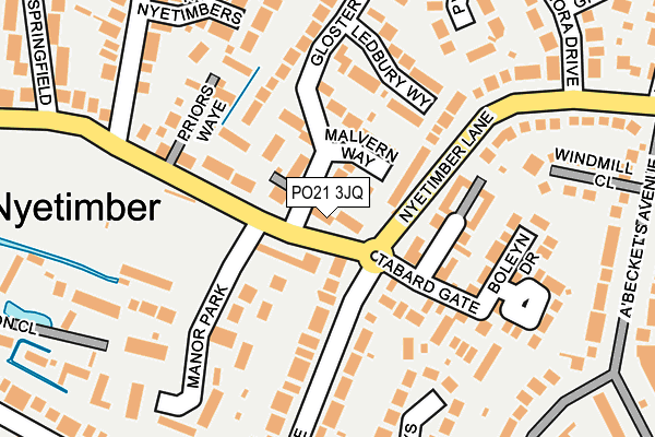 PO21 3JQ map - OS OpenMap – Local (Ordnance Survey)