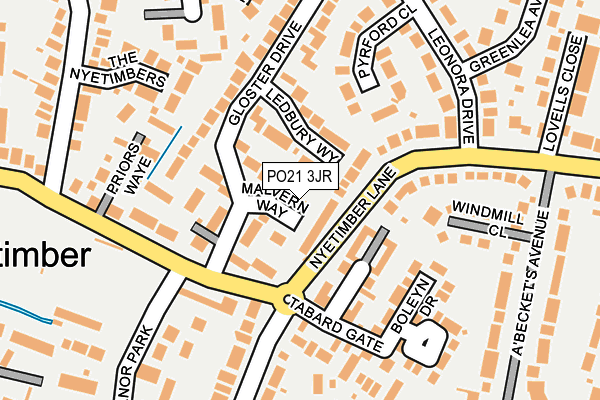 PO21 3JR map - OS OpenMap – Local (Ordnance Survey)