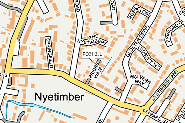 PO21 3JU map - OS OpenMap – Local (Ordnance Survey)