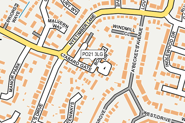 PO21 3LG map - OS OpenMap – Local (Ordnance Survey)