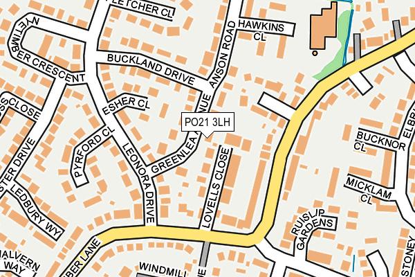 PO21 3LH map - OS OpenMap – Local (Ordnance Survey)