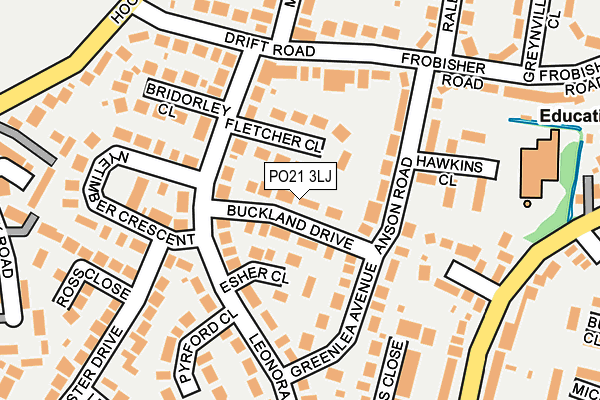 PO21 3LJ map - OS OpenMap – Local (Ordnance Survey)