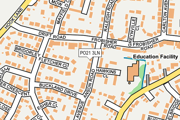 PO21 3LN map - OS OpenMap – Local (Ordnance Survey)