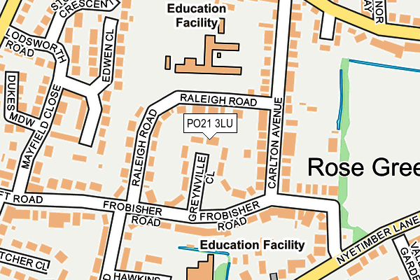 PO21 3LU map - OS OpenMap – Local (Ordnance Survey)