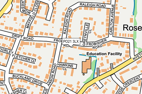 PO21 3LX map - OS OpenMap – Local (Ordnance Survey)