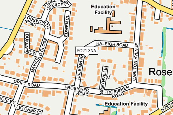 PO21 3NA map - OS OpenMap – Local (Ordnance Survey)