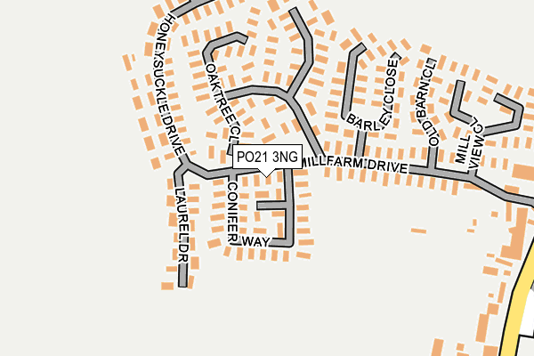 PO21 3NG map - OS OpenMap – Local (Ordnance Survey)