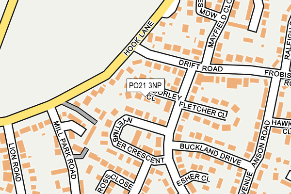 PO21 3NP map - OS OpenMap – Local (Ordnance Survey)