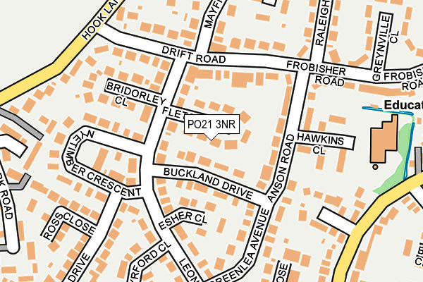 PO21 3NR map - OS OpenMap – Local (Ordnance Survey)